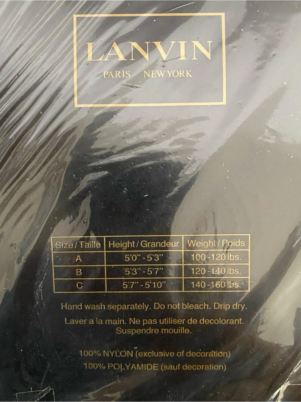 Vintage Lanvin Givenchy Pantyhose Lot Ultra Sheer Size A Demi